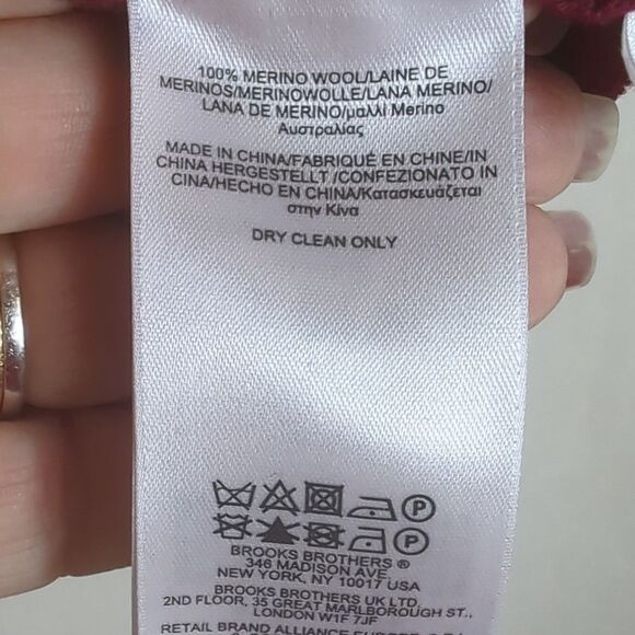 Brooks Brothers Sweater Med 100% Merino Wool Maroon - Picture 4 of 6